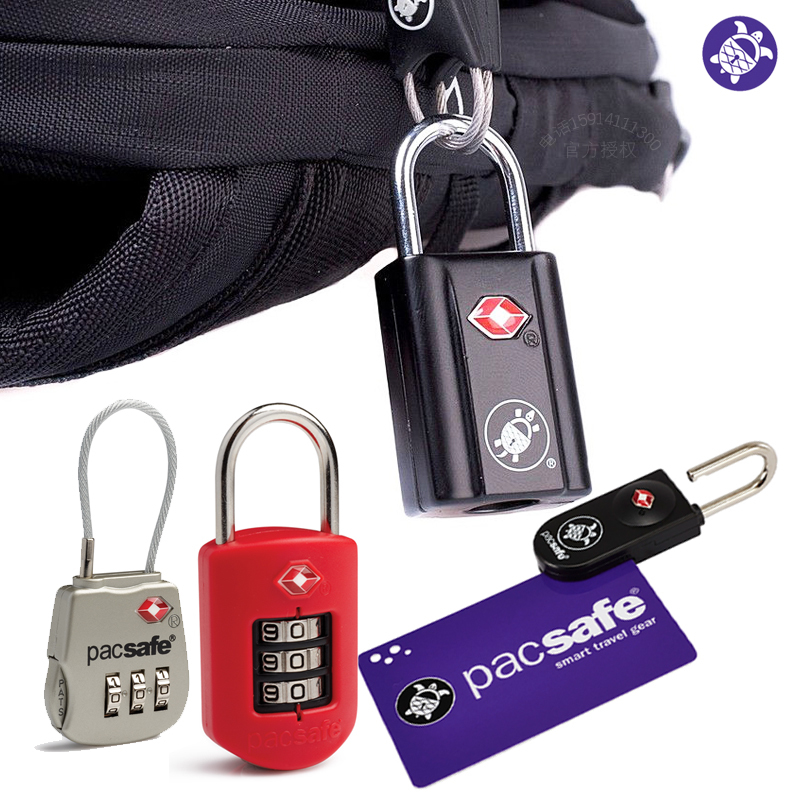 Australia PACSAFE Travel Outdoor Security Code Padlock Trunk Trunk Lock Head Customs Lock Card Key Lock