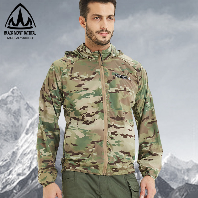 American BMT tactical skin trench coat outdoor men's and women ultra light and thin breathable sunscreen suit MC camouflage waterproof windbreaker