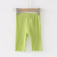 Летающие укороченные брюки-зеленые