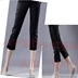 2014 mùa hè mới crop quần thẳng cắt xén legging của phụ nữ quần cotton giữa eo quần cắt xén - Quần tây thường