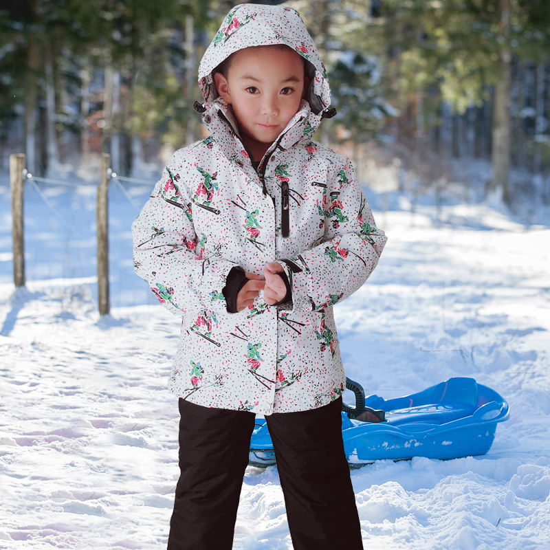 Children's ski clothing suit girls thickened two-piece windproof and waterproof men's children's thickened warm cotton clothing