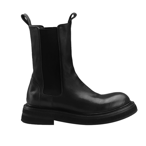 Martens, зимние челси, короткие сапоги на платформе, из натуральной кожи, средней длины