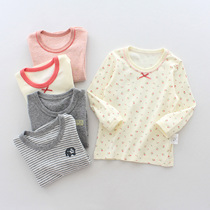 Japanese children cotton long sleeve T-shirt men and women baby cotton coat home clothes base shirt autumn clothes pajamas