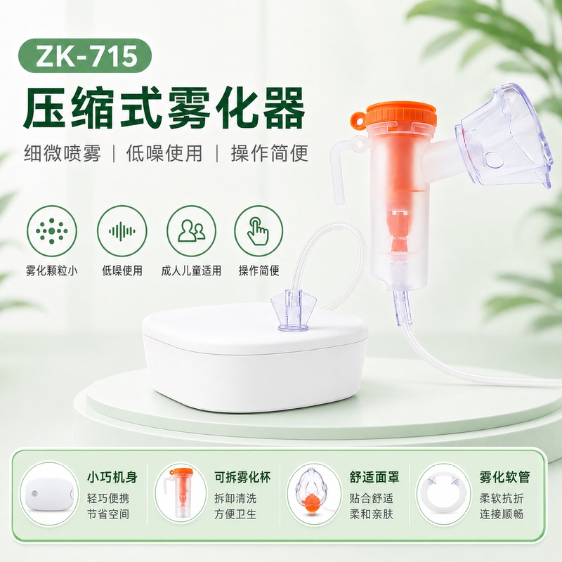 Compression-Type Atomizer, Portable, Low-Noise, Suitable for Children, the Elderly, Pets, and Families, Plug-In Small Atomizer Compression-Type Atomizer, Portable, Low-Noise, Suitable for Children, the Elderly, Pets, and Families, Plug-In Small Atomizer