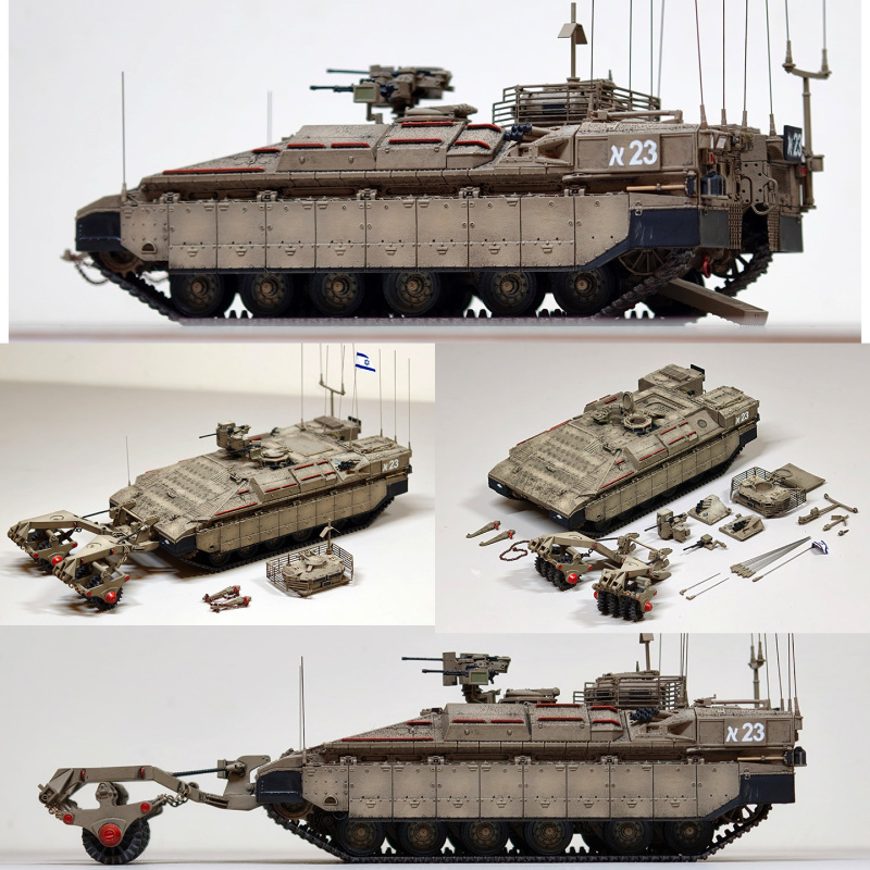 88Model 1/72 Israeli Idf Tiger Female Armored Personnel Carrier Command Version with Mine Clearance Finished Model