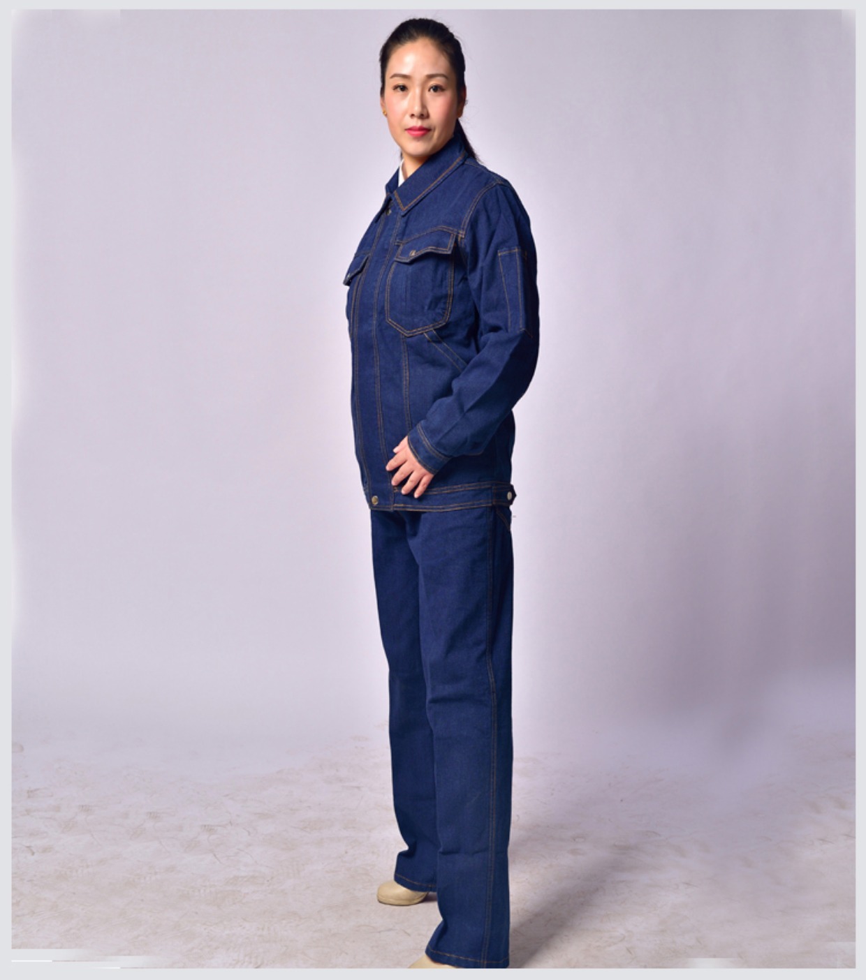 Quần áo bảo hiểm lao động denim phù hợp với nam mặc dày bảo hiểm lao động quần áo kỹ thuật điện thợ hàn hàn dụng cụ set đồ nam đẹp
