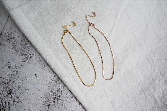 Mùa hè chất lượng phản hồi UK18K vàng hồng rắn xương vòng chân mịn chuỗi vòng chân đơn vòng chân tốt vòng đeo chân