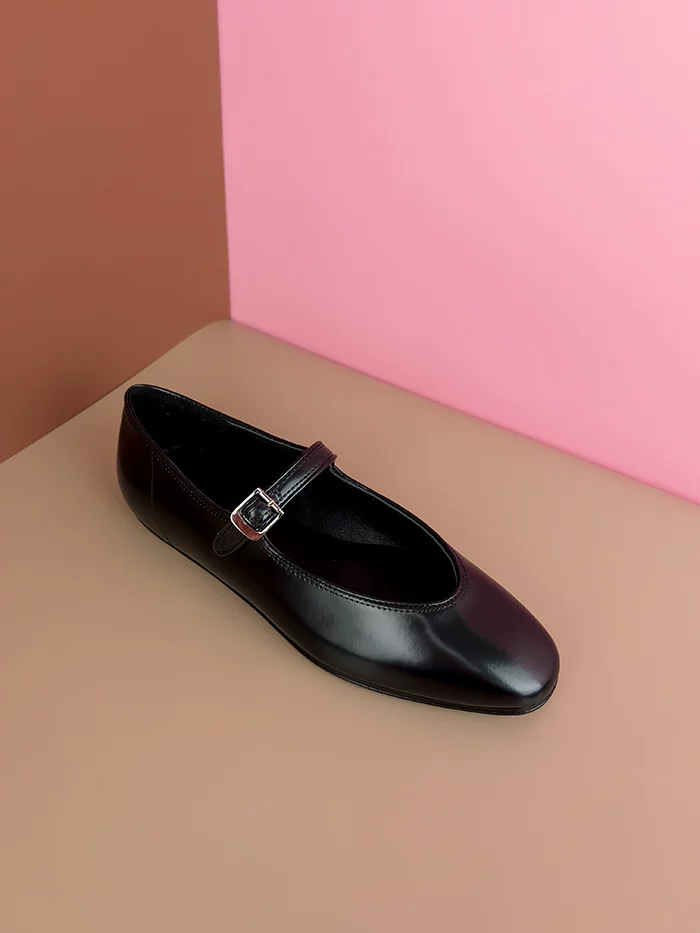 Д Differential market goods!Company order French retro Mary Zhen shoes leather flat bottom single shoes mary jane