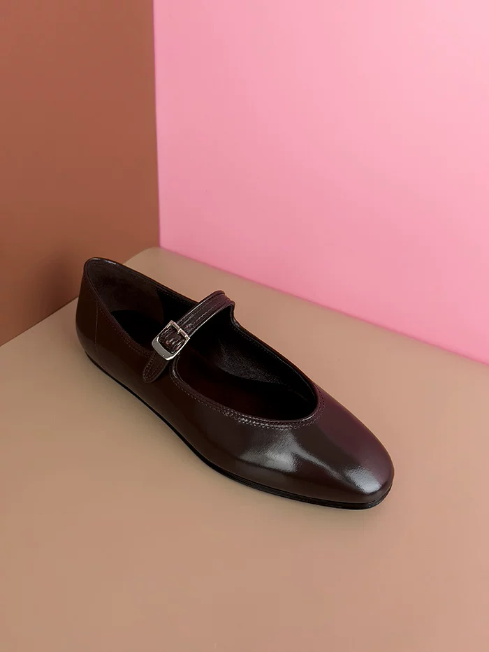 Д Differential market goods!Company order French retro Mary Zhen shoes leather flat bottom single shoes mary jane