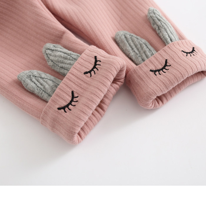 Girls' inner pants spring and autumn outer wear plus velvet pants casual baby warm pants can be opened to thicken cotton baby pants