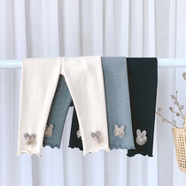 Girls leggings 2021 autumn 0-3 years old baby pants Korean version of foreign atmosphere Joker baby trousers slim stretch