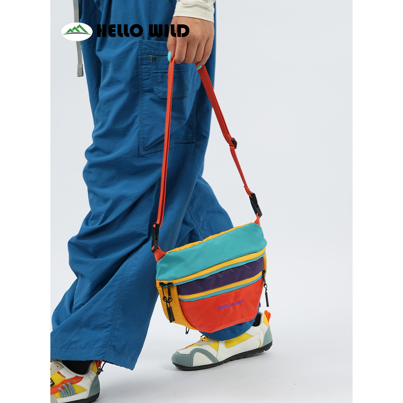Hello Wild Outdoor Patchwork Contrasting Color Crossbody Bag for Women Outdoor Sports Hiking Chest Bag Lightweight Travel Shoulder Bag Hello Wild Outdoor Patchwork Contrasting Color Crossbody Bag for Women Outdoor Sports Hiking Chest Bag Lightweight Travel Shoulder Bag