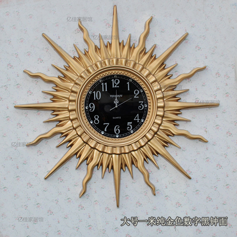 Eurostyle fashion hanging clock living room sun creativity hanging table upscale American decoration mute clock brief quartz clock table