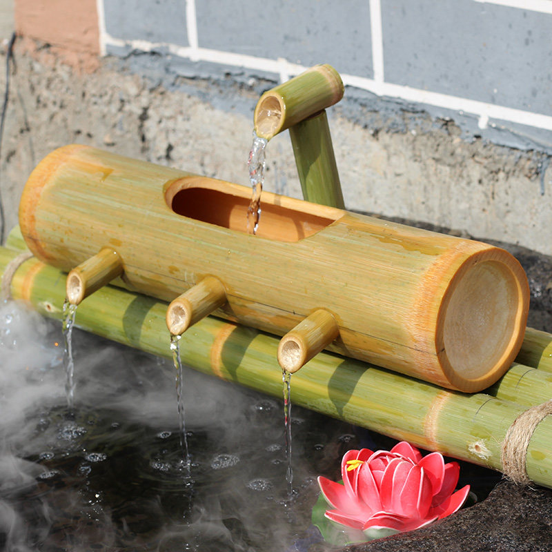 Fish Tank Bamboo Pendulum BAMBOO TUBE WATER FLOW INSTRUMENTAL FILTER FISH FARMING SOLAR WATER CIRCULATION SYSTEM NOT PLUG-IN AUTOMATIC