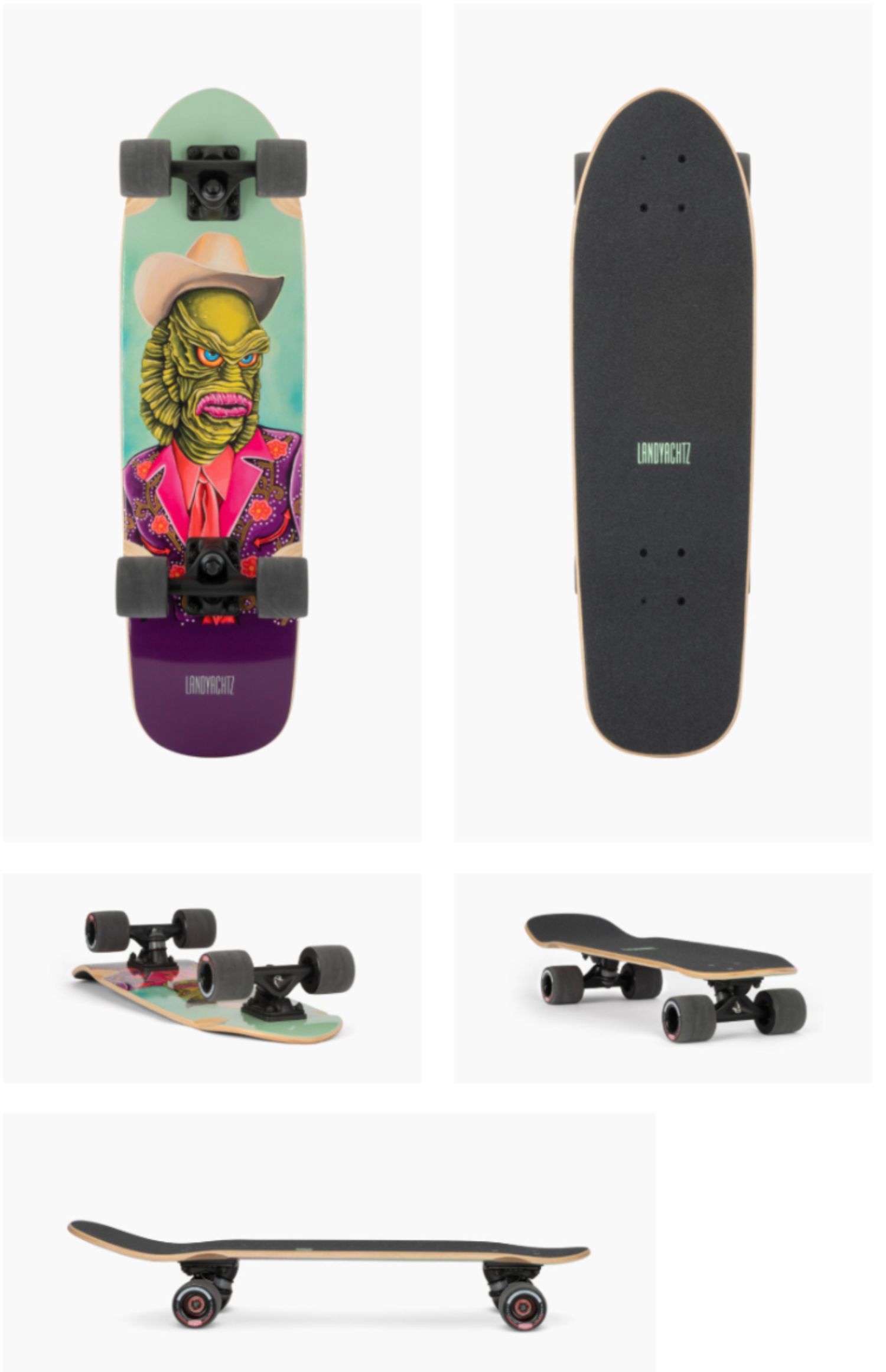 Tấm cá nhập khẩu Landyachtz dinghy Bàn chải tạo tác đường phố du lịch cá tấm nhỏ 1985 cửa hàng ván trượt - Trượt băng / Trượt / Thể thao mạo hiểm xe trượt scooter điện người lớn