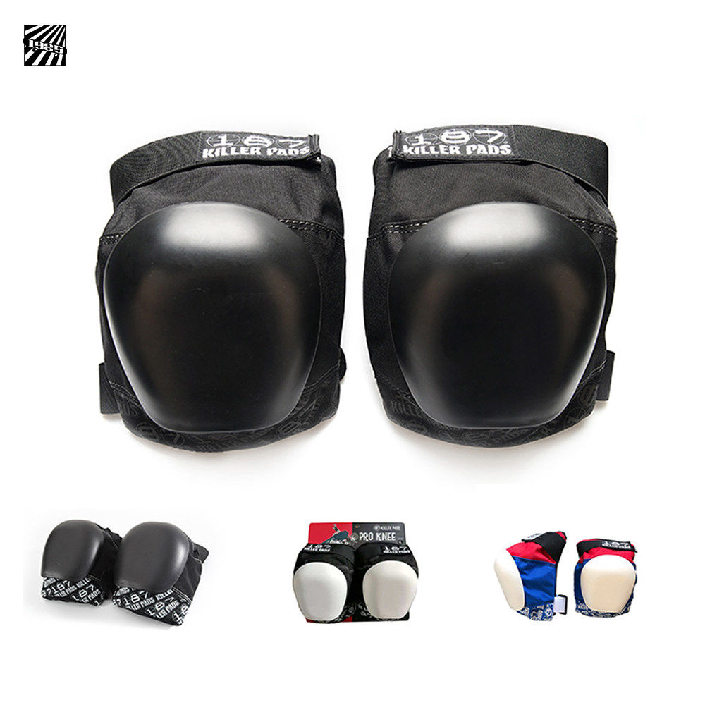 USA 187 KNEECAP PRO KNEE PADS SKATEBOARD WITH LONG PLATE LIMIT KNEECAP 1985 SKATE PARK