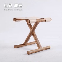 Small stool outdoor portable ins creative net red lazy fashion folding Maza household adult solid low stool