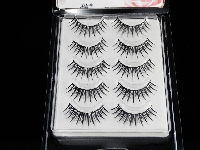 Mắt quỷ nhỏ trang điểm lông mi giả c-64 sợi ngang tự nhiên dài ảnh studio Barbie cứng lông mi gel kích mí