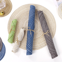 Table mat insulated home Nordic Western placematas tea cup mat round dinner plate mat ins Wind tablecloth anti-scalding mat