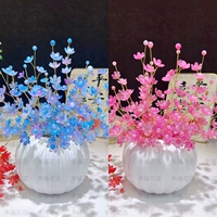 [2 бутылки] (сине-фиолетовый + розовый) + 2 тыквенные вазы белые (сделай сам)