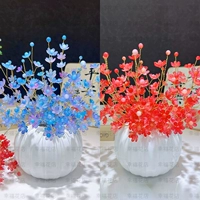 [2 бутылки] (синий фиолетовый + красный) + 2 тыквенные вазы белые (сделай сам)