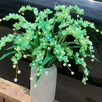 (5 больших веточек и 15 маленьких) изумрудно-зеленый + 1 полосатая ваза (сделайте сами)