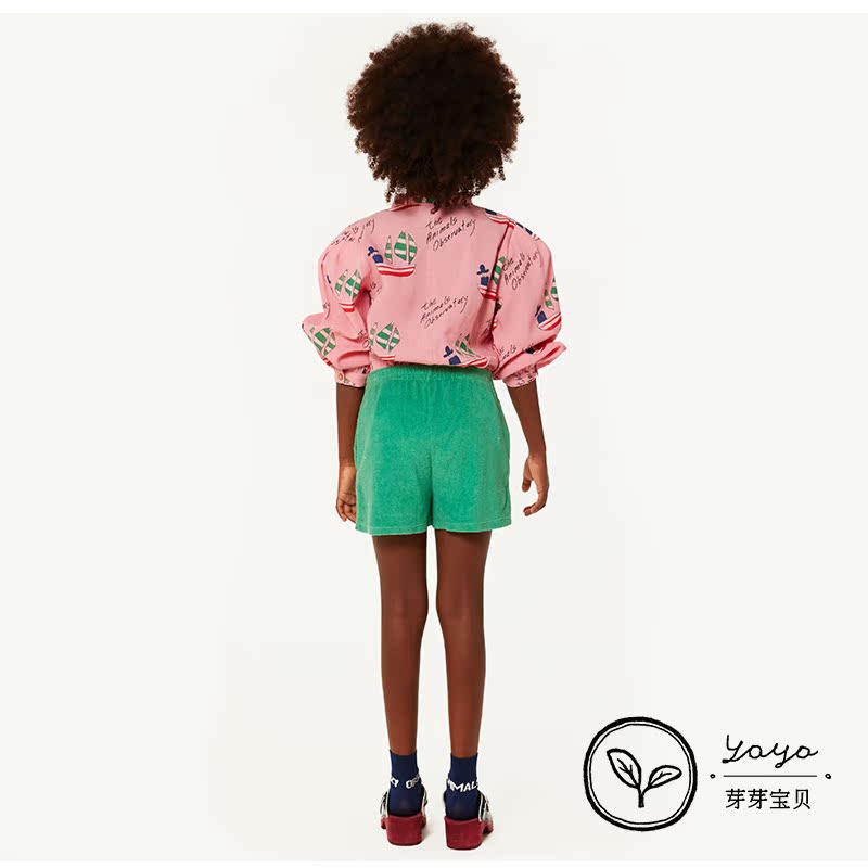 77 không trả lại chồi nụ cho bé TAO 19SS áo sơ mi chấm bi dễ thương của trẻ em - Áo sơ mi áo bé gái