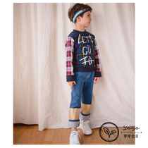 66 Do not return Bud Bud baby bebebebe children boys and girls plaid stitching sweater top