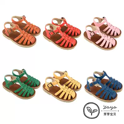 66 Do not return Bud Bud treasure Tinycottons boys and girls candy color retro leather sandals