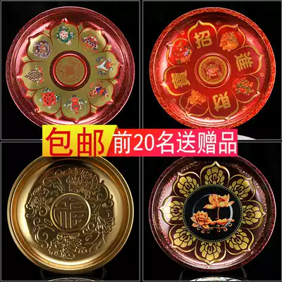 Pure copper alloy for the fruit plate tribute plate household lotus fruit plate for the god of wealth large for the fruit plate for pre-Buddha supplies