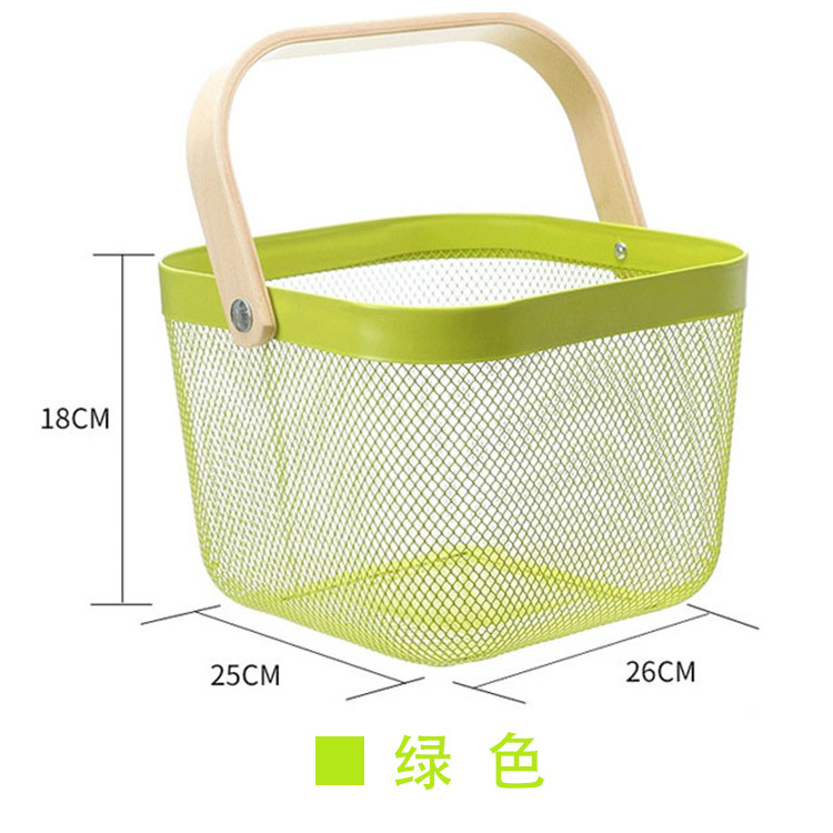 Buy IKEA IKEA Jushato Basket Metal Basket portable wooden handle