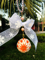 Crystal Strings Butterfly Knot Christmas Gifts Backpack Pendant Diy Handmade Bow Balls Dreamy Bay Beads Snowflake Decorations