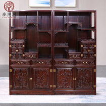 Red Wood Bou Ancient Shelf Chinese Solid Wood Shelf Shelf Living Room Partition Cabinet Multi-Treasure display case South American Acid Branches Wood