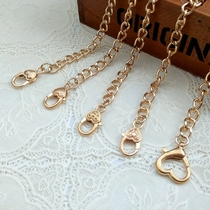 kou jin material accessories mouth Gold package chain heart-shaped head metal chain straps long 120CM width 0 9CM