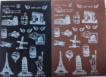 Three-dimensional flocking hot painting without picking the bottom cloth South Korea synchronous cloth hot painting 20 * 14CM TH050