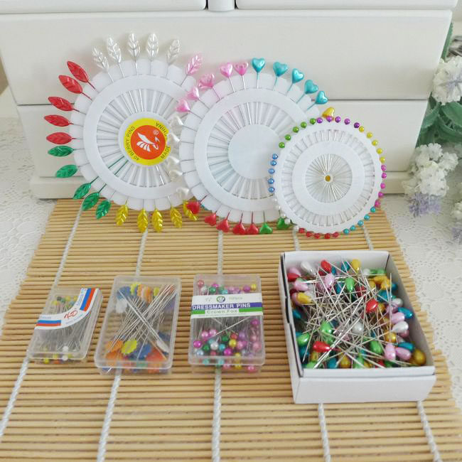 Handmade puzzle DIY Tool Glass Pearl Pizza Heart Water Drop Head Needle Positioning Pearl Needle