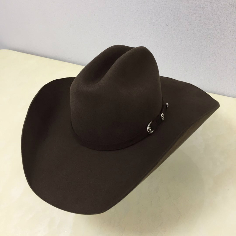 Western-Style Large-Brimmed Cowboy Hat, Tibetan-Style Hat, Unisex Fedora, Pure Wool Riding Hat, Similar to the One from the American Tv Series Yellowstone