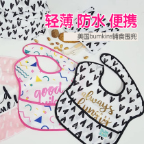Bumkins female baby eating bib baby waterproof bib saliva children summer thin food bag