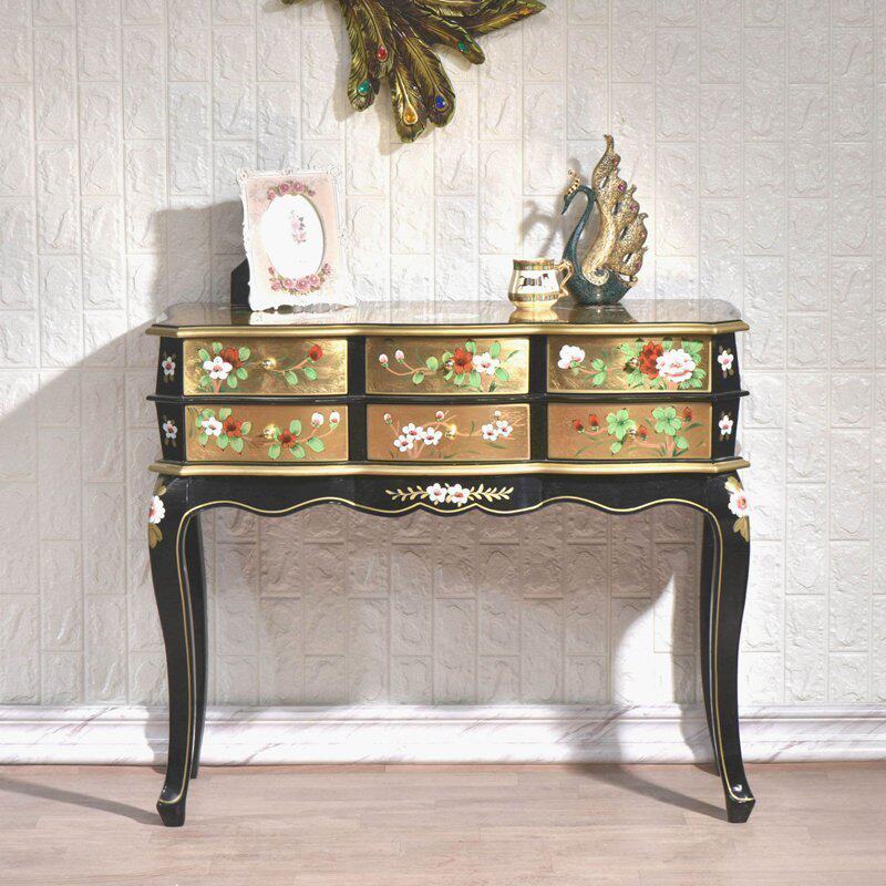 New Chinese Xuanguan Table Xuanguan Table leaning against wall hand-painted and painted partition table New Chinese style strip case Xuanguantai