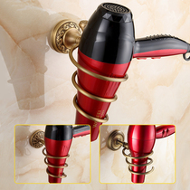 All-copper European-style antique hair dryer rack Universal retro hair dryer rack Comb rack Bathroom hardware pendant rack