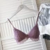 Áo lót nữ bralette ren Pháp không có vòng thép mỏng sexy cúp tam giác ngực nhỏ thoải mái bộ áo ngực - Bộ đồ lót