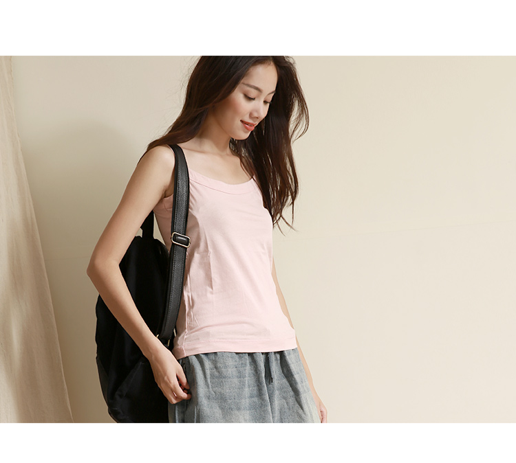 Gujia Cuộc sống tinh tế Áo vest cotton Chất lỏng mỏng manh của phụ nữ cotton đa năng quần áo thể thao nữ