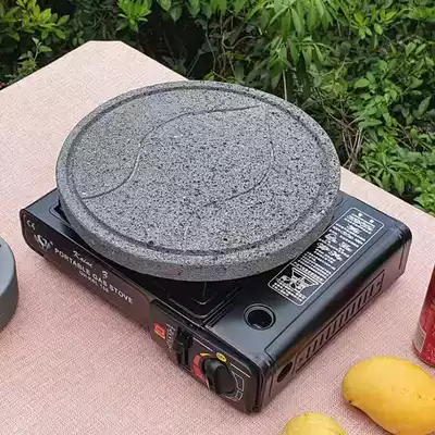 Card stove outdoor portable volcanic stone board barbecue tray field stove small hot pot gas stove household Korean