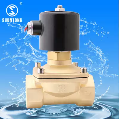 2W brass straight-pull membrane type solenoid valve water with 4 minutes 6 minutes one inch AC220V normally open DC24V water