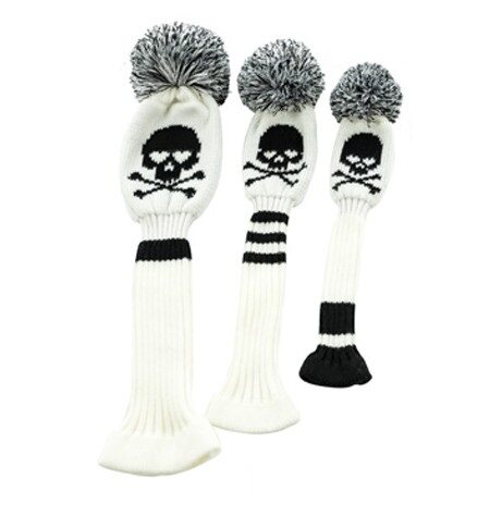Foreign trade tail single golf club set woolen skull head ball head protective cover No. 1 wood fairway wood small wood