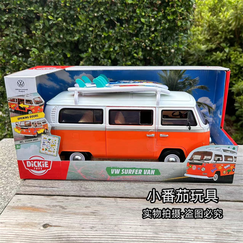 Dickie Large-Scale Realistic Car Model Volkswagen Leisure Surf Bus Van Inertial Sliding Boy Toy
