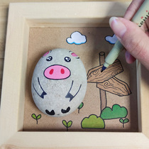 Hook cherry blossom stroke waterproof drawing hand-painted more smooth black design drawing needle pen goose egg jade stone painting