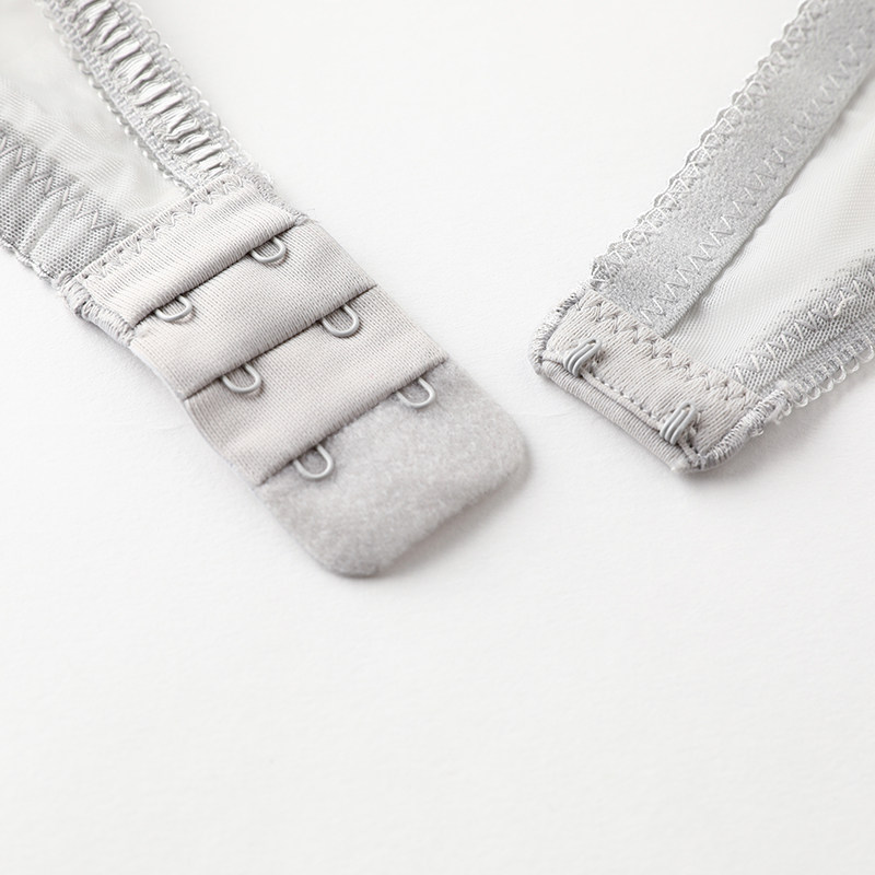 Summer super thin cup sexy lace mesh underwear complete set of sponge-free anti-bump breathable transparent bra set for women