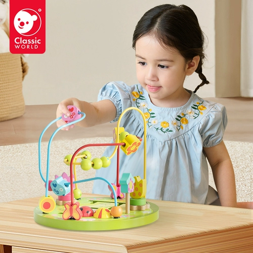 Детские маленькие бусы с бусинами, интеллектуальная игрушка для мальчиков и девочек для младенца, 1-3 лет, раннее развитие