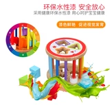 Конструктор для младенца в форме коробки, геометрическая деревянная коробка, игрушка, 1-2-3 лет, раннее развитие